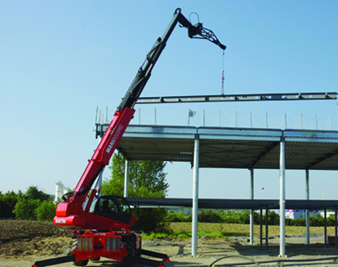 application extension jib with winch attachment manitou telehandler